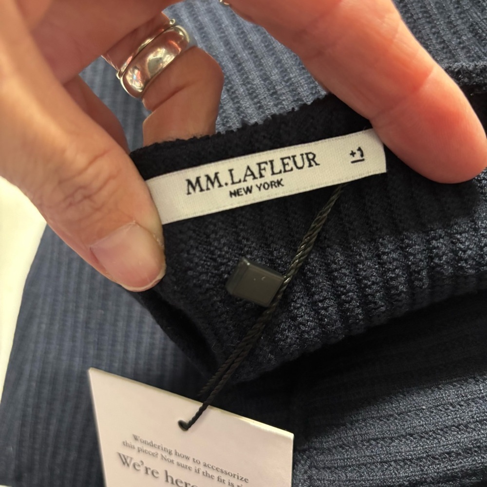 MM Lafleur Nila Knit Dress +1/ 1X Classic Dark Navy‎ Midi - Picture 14 of 15